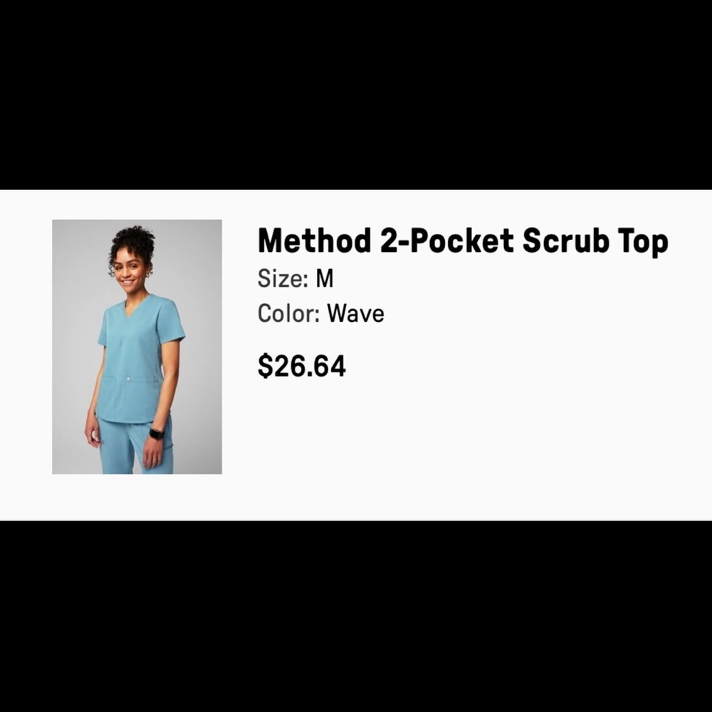 Fabletics Method 2-Pocket Scrub Top - Wave Blue